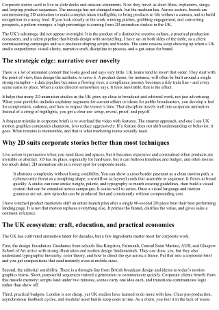 Why UK 2D Animation Studios Are Leading Corporate Storytelling