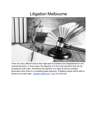 Litigation Melbourne