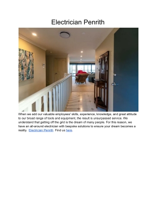 Electrician Penrith