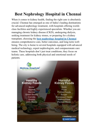Best Nephrology Hospital in Chennai