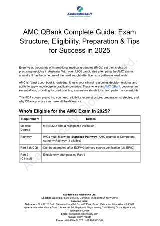 AMC QBank Complete Guide_ Exam Structure, Eligibility, Preparation & Tips for Success in 2025