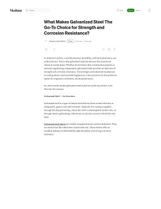 What Makes Galvanized Steel The Go-To Choice for Strength & Corrosion Resistance