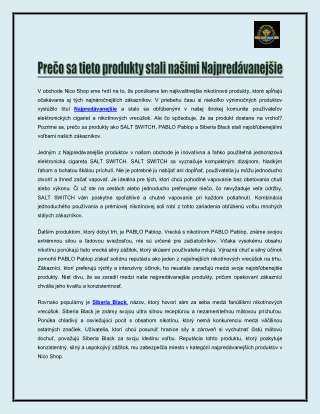 Prečo sa tieto produkty stali našimi Najpredávanejšie