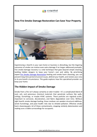 How Fire Smoke Damage Restoration Can Save Your Property