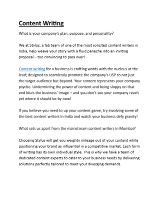 Content Writing