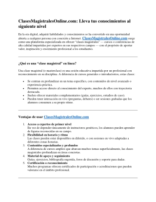 ClasesMagistralesOnline