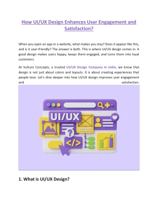 How UI_UX Design Enhances User Engagement and Satisfaction