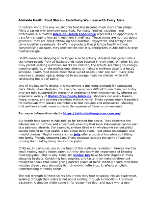 Adelaide Health Food Store – Redefining Wellness with Every Aisle