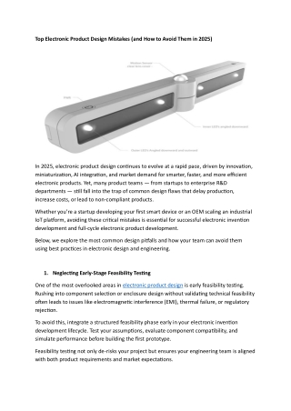 Top Electronic Product Design Mistakes (and How to Avoid Them in 2025)