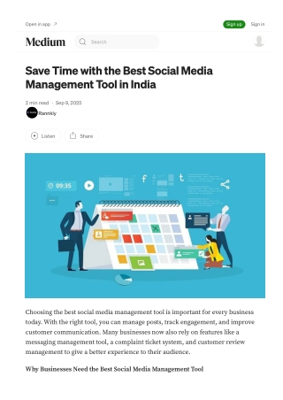 Save Time with the Best Social Media Management Tool in India