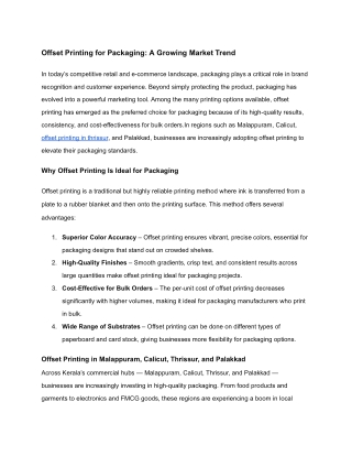 Offset Printing for Packaging_ A Growing Market Trend