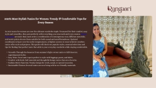 2025's Most Stylish Tunics for Women Trendy & Comfortable Tops for Every Season