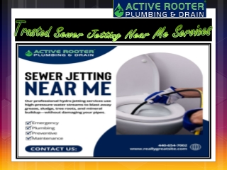 Trusted Sewer Jetting Near Me Services