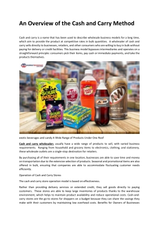 An Overview of the Cash and Carry Method