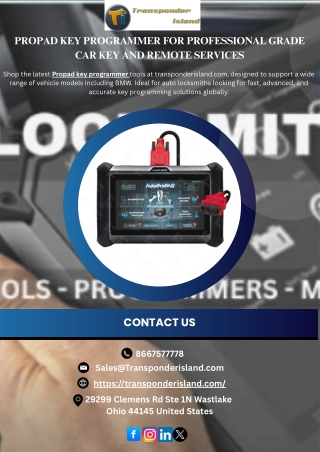 ProPad Key Programmer for Professional Grade Car Key and Remote Services