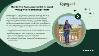 How to Style Your Loungewear Set for Casual Outings Without Sacrificing Comfort