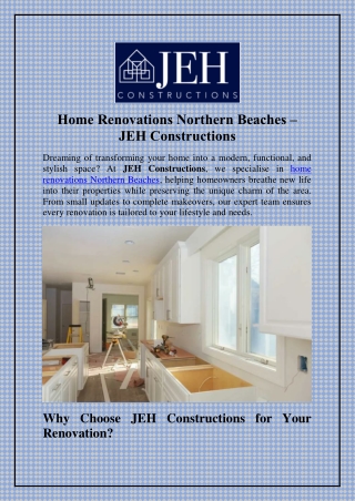 Home Renovations Northern Beaches – JEH Constructions