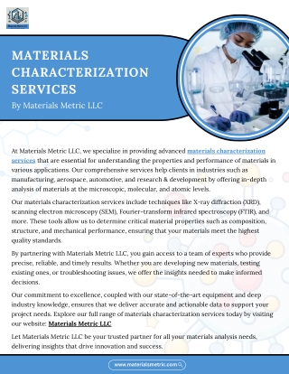 Materials Characterization Services