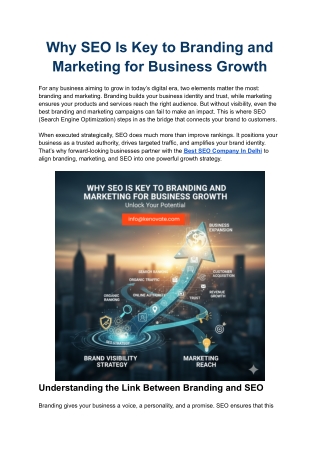 Why SEO Is Key to Branding and Marketing for Business Growth