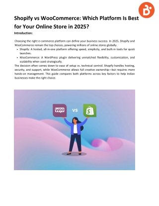 Shopify vs WooCommerce Which Platform Is Best for Your Online Store in 2025