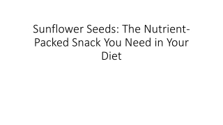 Sunflower Seeds