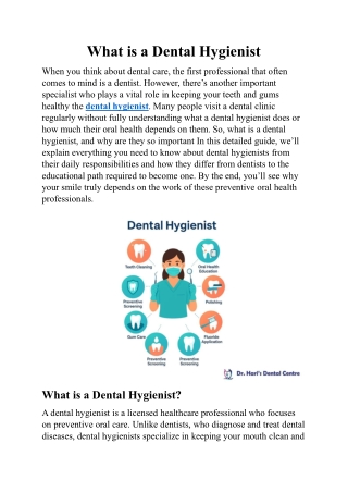 What is a Dental Hygienist