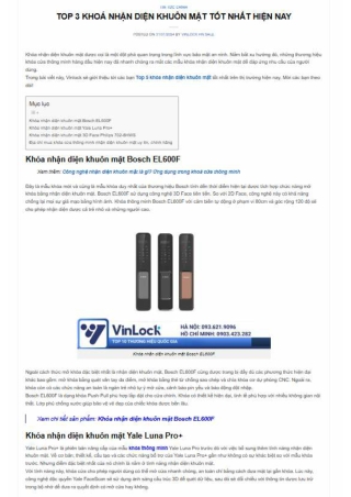 TOP 3 KHOÁ NHẬN DIỆN KHUÔN MẶT TỐT NHẤT HIỆN NAY