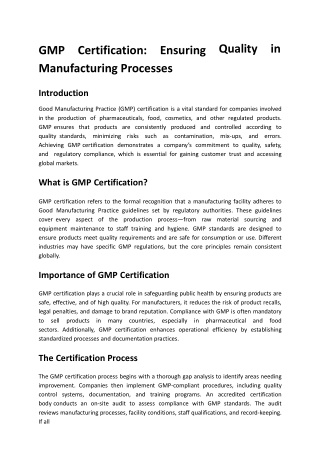 gmp certification - Vn