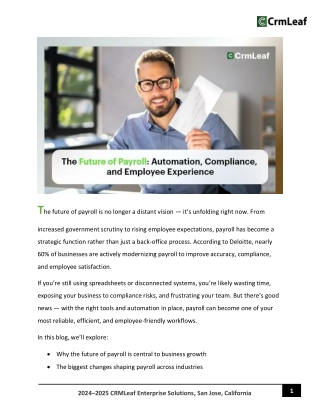The Future of Payroll Automation, Compliance and Employee Experience