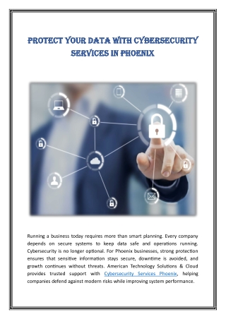 Protect Your Data with Cybersecurity Services in Phoenix
