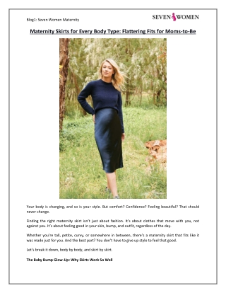 Maternity Skirts for Every Body Type: Flattering Fits for Moms-to-Be