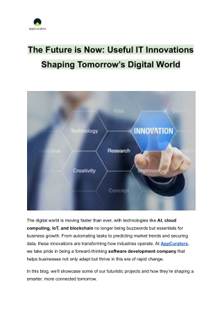 The Future is Now_ Useful IT Innovations Shaping Tomorrow’s Digital World