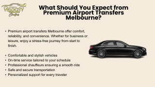 What Should You Expect from Premium Airport Transfers Melbourne