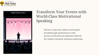 motivation speaker in dubai