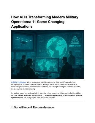 artificial intelligence military