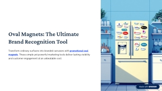 Top Reasons Oval Magnets Improve Brand Recognition