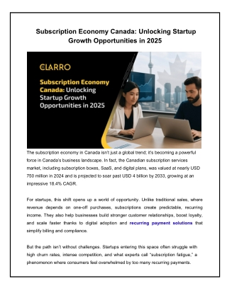Subscription Economy Canada: Unlocking Startup Growth Opportunities in 2025
