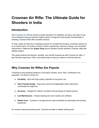 Crosman Air Rifle