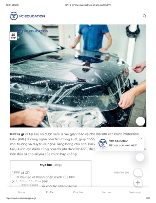 PPF là gì? Ưu nhược điểm và chi phí dán film PPF