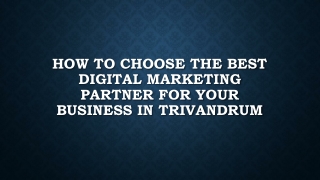 How to Choose the Best Digital Marketing Partner