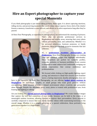 Hire an Expert photographer to capture your special Moments