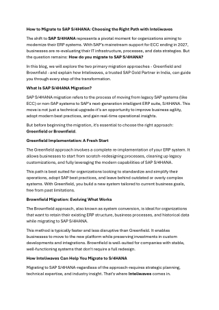 How to Migrate to SAP S4HANA