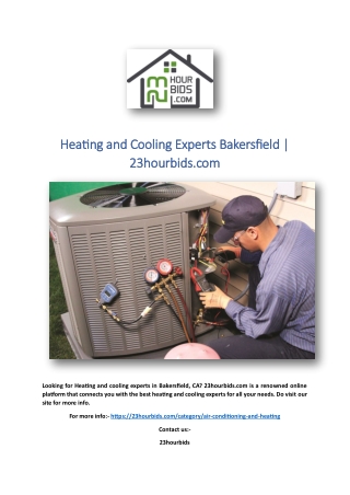 Heating and Cooling Experts Bakersfield | 23hourbids.com