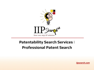 Patentability Search Services | Professional Patent Search by IIP Search