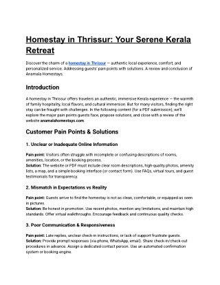 Homestay in Thrissur_ Your Serene Kerala Retreat
