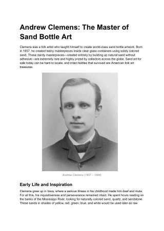 Andrew Clemens_ The Master of Sand Bottle Art