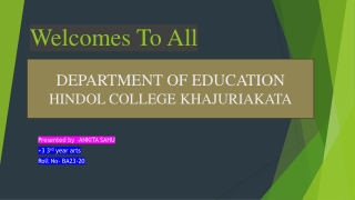 Welcome To All DEPARTMENT OF EDUCATION