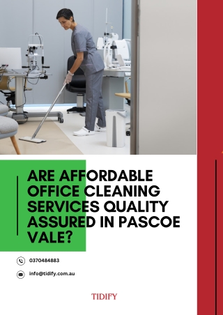 Are Affordable Office Cleaning Services Quality Assured in Pascoe Vale