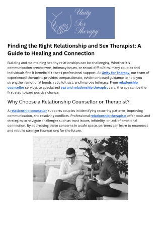 Relationship Therapists