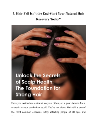Hair fall isnt the end-start your natural hair recovery today